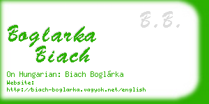 boglarka biach business card